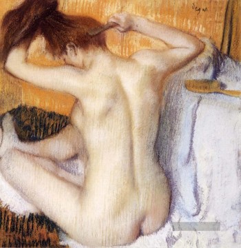  Pre Malerei - Frau  die ihr Haar Impressionismus Ballett Tänzerin Edgar Degas